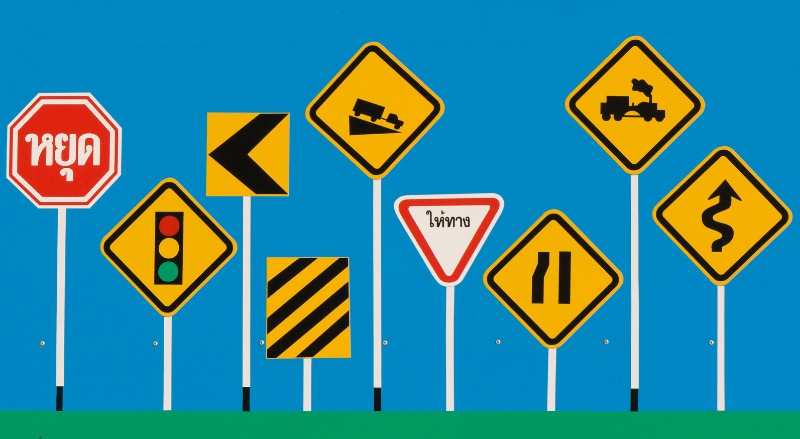 placas de advertência